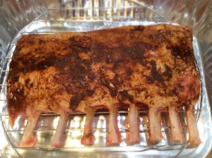 lamb rack before oven